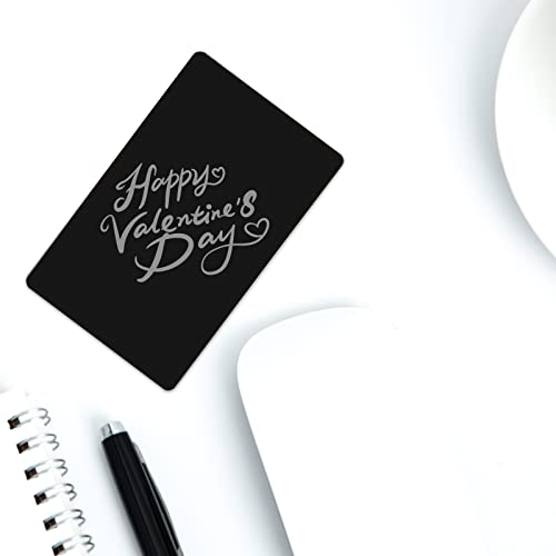 MAGT Metall Visitenkarten, 50 Stücke Beeindruckende Rohlinge Gravierte Visitenkarte 0,22mm Dicke für Büro DIY Geschenkkarten (Farbe: Schwarz)