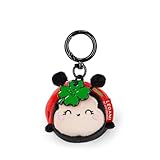 LEGAMI - Schlüsselanhänger Super Soft Ladybug Motiv, Plüsch-Schlüsselanhänger, Anhänger mit eingravierter Botschaft und Karabinerhaken aus Zink, 7x11 cm