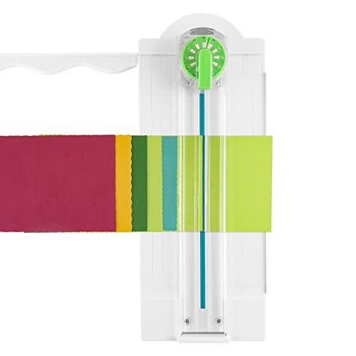 Cortador de borda de papel artesanal de 12 formas em 1, aparador de mostrador de papel com medidas,