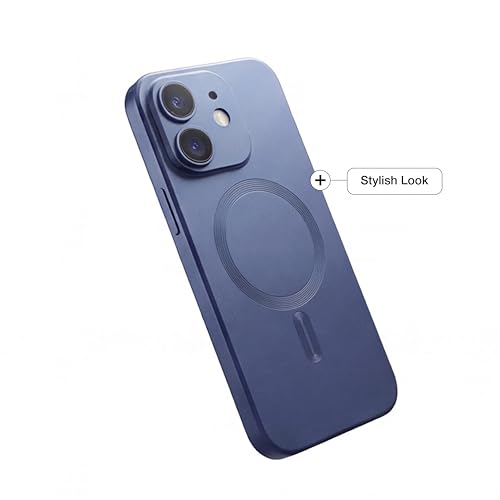 Image of amazon basics Premium Mag-Safe Case for iPhone 11 | Shockproof & Anti-Scratch Cover | Soft Silicone with Wireless Charging | Camera Lens Guard - Blue
