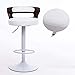 Stołki pręta wysokości licznika obrotowe z powrotem Pu Stołki skórzane do kuchni Regulowane krzesła barowe do kuchni barstools barstools czarny/biały, 63-83cm (kolor: stołki biało-barowe Zestaw 3)