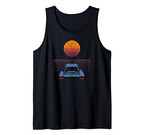 Synthwave Retrowave Aesthetic Vintage Drive Laser 80s 90s Tank Top