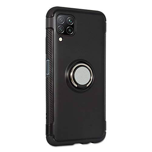 LFDZ Coque Huawei P40 Lite,[Téléphone Stand Titulaire/Support Bague] Coques Cover pour Huawei P40 Lite/Nova 6 Se/Nova 7i Smartphone(Not fit P40 Lite / P40),Noir