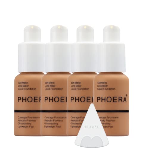 Kit maquillage Phoera fond de teint correcteur mat et éponge 30ml