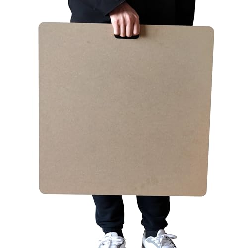 Clay Wedging Board with Built in Handle Portable Wooden Mat Clay Board for Clay Crafts Arts Making (22 x 22 Inch 1 PCS)