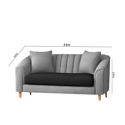 Image of Casaliving Doraldo 2 Seater Sofa Set for Living Room (Black Grey Colour) Premium Fabric Sofa