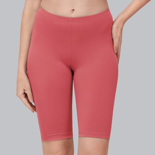 Image of SOIE Women's Mid Rise Soft Polyamide Spandex Knee Length Cycling Shorts