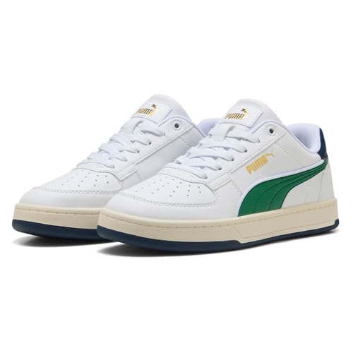 PUMA Caven 2.0 Retro Jr Sneaker, White Archive Green Warm White, 36 EU
