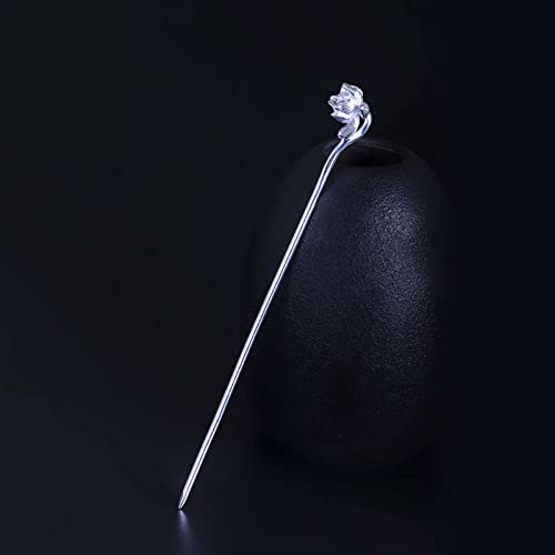 Amulette chignon détresse et pic à cheveux en argent contre la casse capillaire