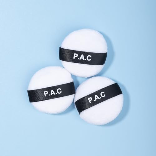 Image of PAC Mini Cotton Puff (Round) (White) (3 Pc) | Premium Quality, Highly Absorbent, Breathable Material, Grip Band, Controlled Hold, Moldable & Flexible