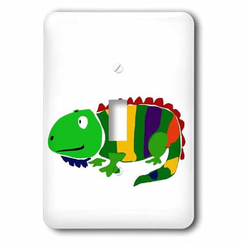 Iguana Original Art interrupteur à bascule 3dRose lsp_196263_1 multicolore - 2