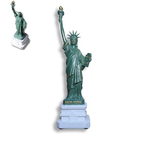 Hominas Statue de la Liberté 26 cm Figurine Américaine de New York en Résine pour Souvenirs Décoration de la Maison Artisanat