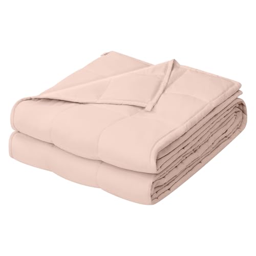 Image of ZonLi Weighted Blanket for Adults(80 inchx87 inch, 25lbs,Light Pink) King Size High Breathability Cooling Heavy Blanket, Soft Material with Premium Glass Beads,All-Season.