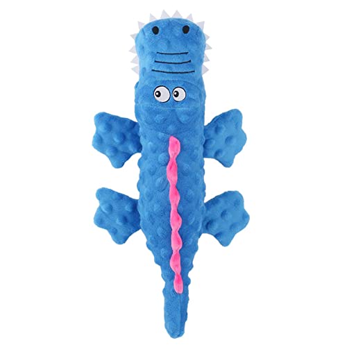 Soft Plush Alligator Dog Toy - Cute Crocodile Shape Chew Toy for Small/Medium Dogs, Interactive Pet Plaything with Durable Fabric(blue)