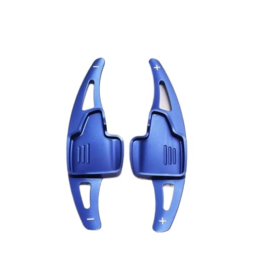 QCWLDKJRV Aluminum Alloy Car Steering Wheel Paddle Shifter Shift Paddle Extension Fit for Focus 2015-2018 Kuga Escape 2017-2019(Blue)