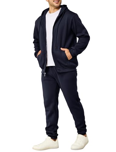 Mens Sweatsuits 2 Piece Casual Full Zip Tracksuits Zip Up Hoodie and Sweatpants Set Athletic Sweat Suits