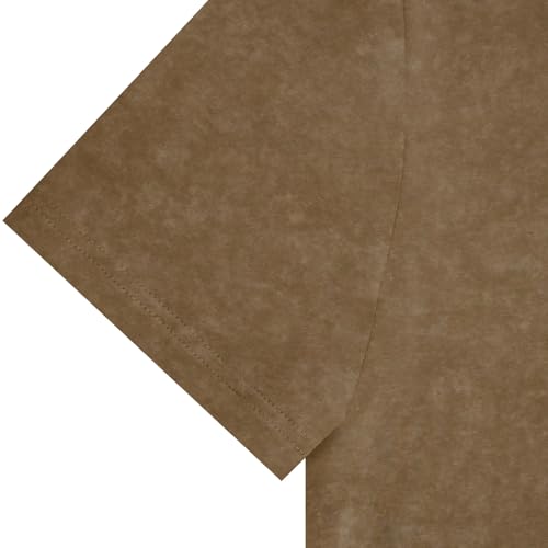 Logeeyar Men'S Athletic Washed T-Shirts Basic Crew Neck Tees Tops Causal Distressed Cotton T Shirts For Men Coffee thumb #3