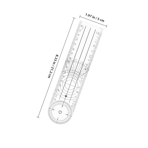 Goniómetro Plegable de Plástico 8 Pulgadas 4 Piezas miniatura 2