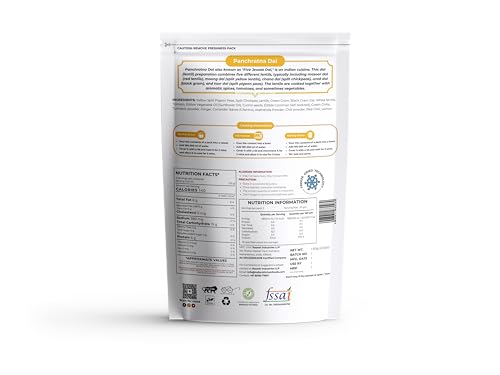 Image of Indian Kitchen Foods Instant Panchratna Dal - Freeze Dried, Gluten-Free, Ready-to-Eat Indian Vegan Meal - Pack of 3