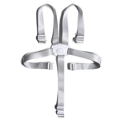 Gurt Sicherheitsgurt,5 Punkt Gurt Hochstuhl für tripp trapp gurt,für Tripp Trapp Hochstuhl Kinderwagen,Verstellbare 5 Punkt Gurt Kinderwagen zum Kinder Bollerwagen,Babyhochstuhl Zubehör(Silber)