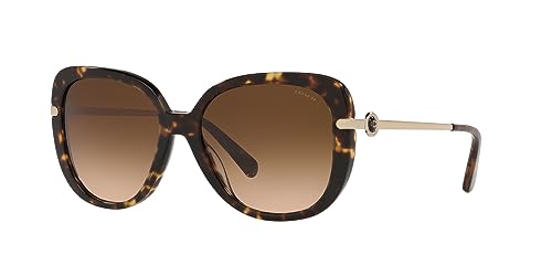 Coach HC8320 Sunglasses, Dark Tortoise/Dark Brown Gradient, 55 mm2