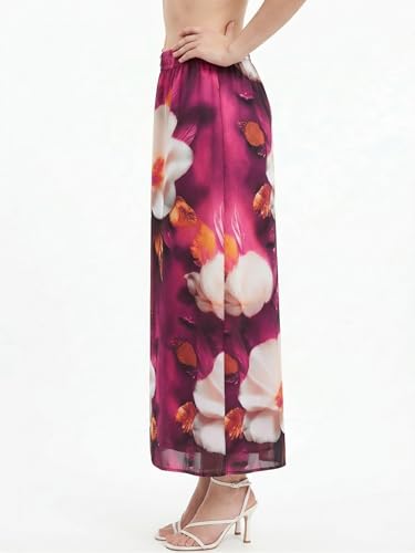 Image of VAGISHA Women's 4-Metre Flared Long Skirt | Skirts for Women Long Length | Long Skirts for Girls | Ethnic & Boho Printed Wear with Elastic Waist | Perfect for Party, Festive & Casual Look