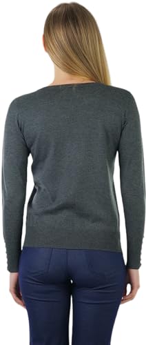 Image of ToBeInStyle Women's Classic Long Sleeve V-Neck Pullover Sweater