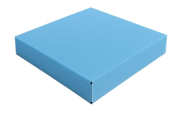 High-Density Blue Upholstery Foam Sheet Custom Cut to Any Size Firm Cushion Foam for Sofas Chairs Benches RVs Beds DIY Projects Seat Pads and Upholstery Repair Made in UK (30cm x 60cm x 7.5cm)