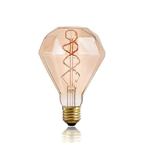 Ampoule flexible diamant G95 couleur thé au design haut de gamme