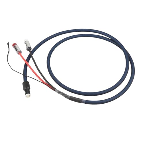 OFC Silver Plated Audio Phono Tonearm Cable with Shielding RCAA 5 Pin DIN XLRR U Spade Plug and Ground Wire(3m)