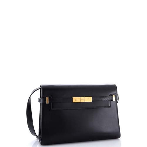 Saint Laurent, Pre-Loved Manhattan Shoulder Bag Leather Medium, Black2