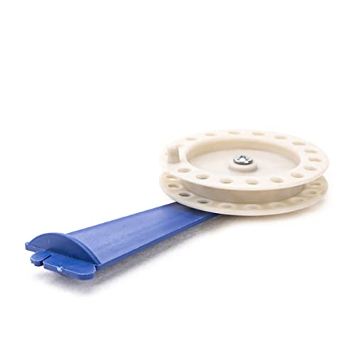 Visronde Tip omhoog, ijsvisserij tip-up visstang rond met oranje vlag ijsvis tackle blauw gewone model 2 stks, visstang - Image 7