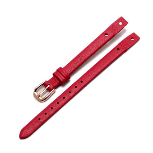 Correas de reloj EZZON de cuero de 8mm para Fossil ES4340 ES4119 tornillo 7