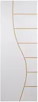 Folha de Porta Madeira Decorada 210x80cm Espessura 3,5cm Cantareira Mgm Branco