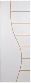 Folha de Porta Madeira Decorada 210x80cm Espessura 3,5cm Cantareira Mgm Branco