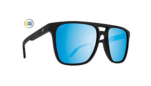 Spy Optic Czar Sunglasses Matte Black with Polarized Happy Boost Ice Blue Spectra Mirror Lens2