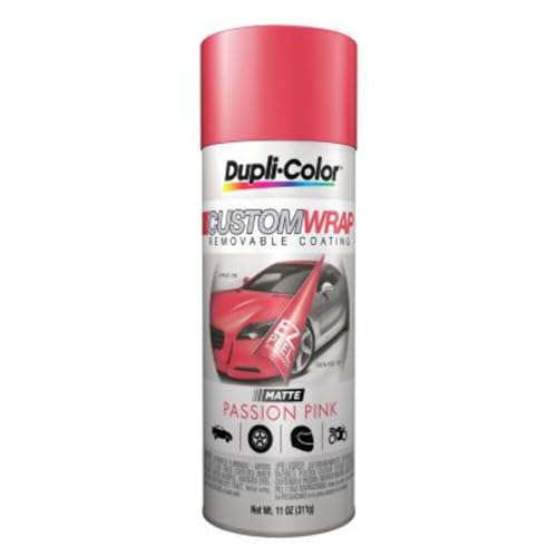 Dupli-Color ECWRC8047 Custom Wrap Matte Removable Automotive Paint – Passion Pink Spray Paint - 11 oz. Aerosol Can