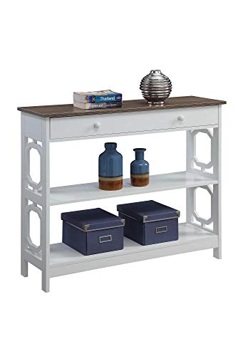 Convenience-Concepts-Omega-1-Drawer-Console-Table-Driftwood-Top-White-Frame 31vPA2M5IAL