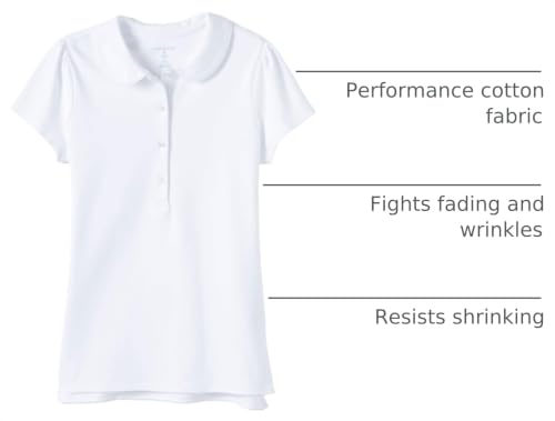 Image of Lands' End Girls Short Sleeve Peter Pan Collar Polo Shirt
