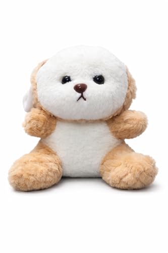 Image of Cute Teddy Bear Soft Toy with Hoodie | Plush Stuffed Teddy for Baby Girls & Kids | Soft, Huggable & Cuddly Plushie | Birthday & Gift Toy | White & Light Brown, 20 cm