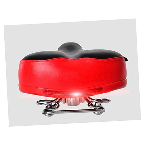 VANZACK Sillín Ancho Asientos Montaña Asiento De Bicicleta Acolchado Almohadilla Sillas De Montar Comodidad Negro Ciclismo Cojín De Asiento De Bicicleta Silla De Bicicleta Rojo