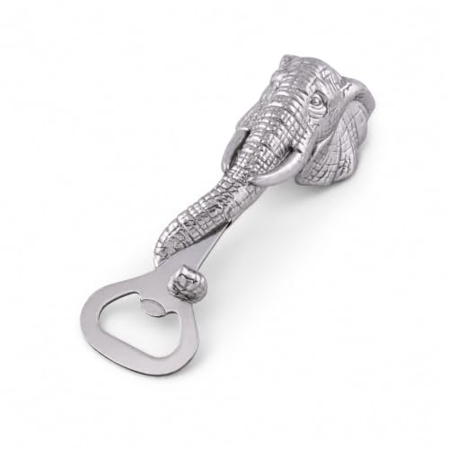 Arthur Court Aluminum Elephant Bottle Opener - Unique Barware for Tailgating & Parties - 5.5 Inch Long