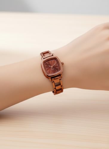 Image of Watches for Women, Luxury Square Small Face Ultra Slim Ladies Watches, Classic Steel Analog Quartz Womens Watch