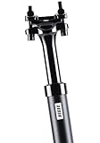 AARON Shock Federsattelstütze mit 30,9 mm Durchmesser | Gefederte Aluminium Sattelstütze mit 350mm Länge | Fahrrad Sattelstütze gefedert für E-Bike, MTB, Trekking Citybike u.v.m. Schwarz