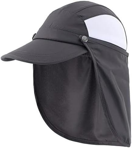 Magracy Outdoor Kids Sun Protection Cap Mesh UPF50+ Neck Flap Hat Quick Dry Sun Hats