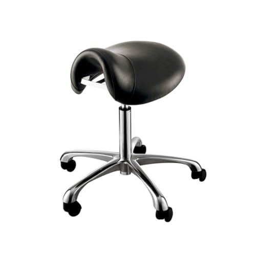Tattoo Gizmo Saddle Stool/Saddle Chair with Wheels, Ideal for Right Seating Posture, Rolling Chair for Clinic, Dentist, Spa Massage, Salons, Tattoo Studio (SS-9908)