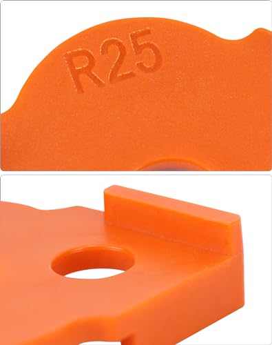 QWORK® 8 Stück Frässchablonen Oberfräse Set, R5, R10, R15, R20, R25, R30, R35, R40, Eckfrässchablonen für Professionelle Holzbearbeitung