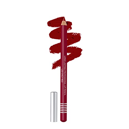 Image of Colors Queen Lip Liner Pencil | Long Lasting & Waterproof Formula | Matte Lip Liner Pencil for Women (L-20, Chilly Red)