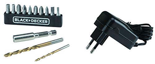 Black Decker Furadeira e Parafusadeira 3/8 Pol Bateria, 900 RPM, 13 Acessórios, Potência e Versatili