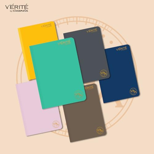 Image of Lay Flat Binding Longbook - Verite by Classmate Ideal for School Students, Persian Green Color, A4 Size, Unruled, Thick Premium 140 Pages with Low Ink Bleed for Smooth Writing Experience